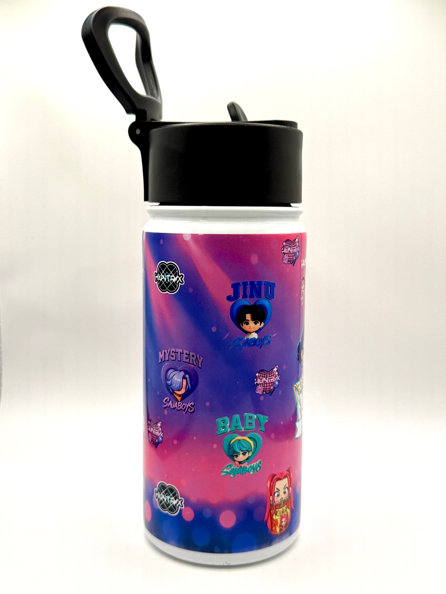 Personalized Kids NAME K-POP Demon hunters 14.2oz Tumbler with Straw | Personalized Sublimation Cup | Spill-Proof | Bottle Lid Drinkware Steel Water Bottles Lightweight Stainless