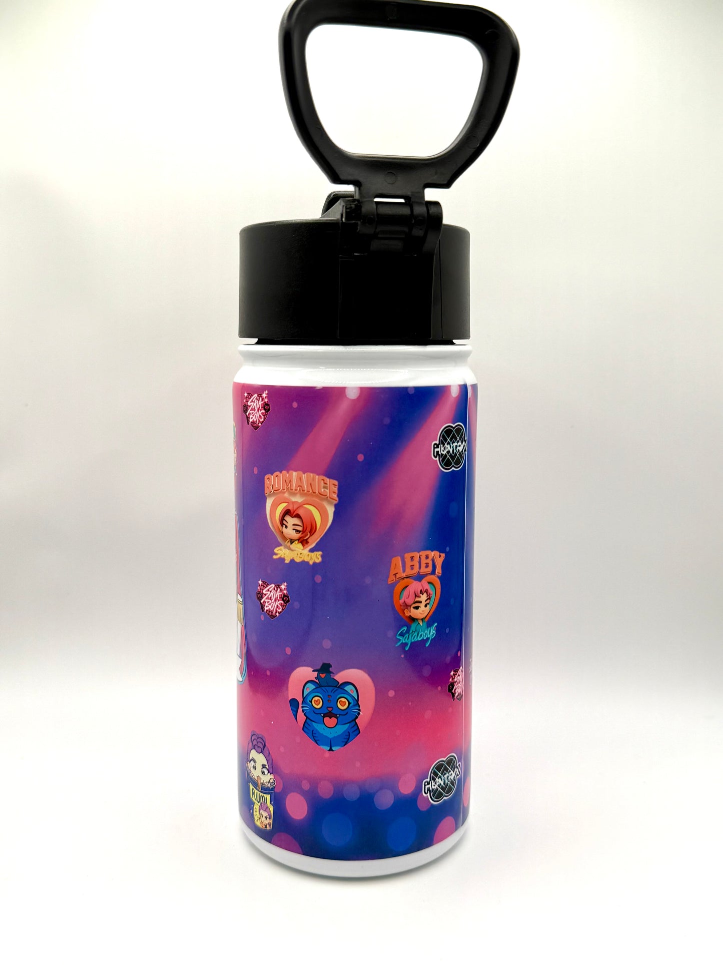 Personalized Kids NAME K-POP Demon hunters 14.2oz Tumbler with Straw | Personalized Sublimation Cup | Spill-Proof | Bottle Lid Drinkware Steel Water Bottles Lightweight Stainless